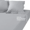 Image de 3S. x Tertio Drap-housse grand bonnet XL percale de coton - Gris - Perle 200 x 200 cm