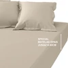 Image de 3S. x Tertio Drap-housse grand bonnet XL satin de Coton uni - Beige - Ecru 90 x 190 cm
