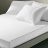 Image de 3S. x Tertio Drap Housse satin de coton uni - Blanc 140 x 200 cm