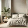 Image de 3S. x Tertio Housse de couette coton - Gris - Galet 260 x 240 cm