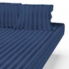 Image de 3S. x Tertio Drap Housse satin de Coton rayé - Bleu - Indigo 140 x 190 cm