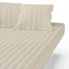 Image de 3S. x Tertio Drap Housse satin de Coton rayé - Beige - Ecru 140 x 190 cm