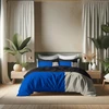 Image de 3S. x Collection Housse de couette en Coton - TRIO - Bleu Majorelle 200 x 200 cm