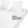 Image de 3S. x Tertio Drap Housse Grand Bonnet Satin De Coton rayé - Blanc 160 x 200 cm