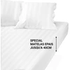 Image de 3S. x Tertio Drap Housse Grand Bonnet XL Satin De Coton rayé - Blanc 90 x 190 cm