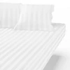 Image de 3S. x Tertio Drap Housse satin de Coton rayé - Blanc 120 x 190 cm