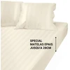 Image de 3S. x Tertio Drap Housse Grand Bonnet satin de coton rayé - Beige - Écru 180 x 200 cm