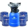 Image de Réchaud gaz 2200W Coque ABS Piezo + 4 cartouches de gaz 190gr KEMPER
