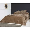 Image de Becquet Plaid ou jeté de canapé et jetés tuftés velours - Beige 150 x 150 cm