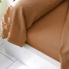 Image de Becquet Drap plat en lin lavé uni Lauréat - caramel 180 x 290 cm