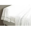 Image de Becquet Drap-housse en percale de coton blanc - ADELE 160 x 200 cm