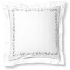 Image de Becquet Taie d'oreiller ou de traversin en percale de coton blanc à motif brodé floral - ADELE 50 x 70 cm