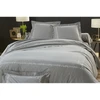 Image de Becquet Housse de couette réversible en percale de coton gris à motif brodé floral - ADELE 200 x 200 cm