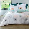Image de Becquet Housse de couette en coton blanche à motif floral stylisé - PISSENLIT 240 x 220 cm