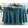 Image de Becquet Nappe de table en polyester bleu canard effet froissé - FONTANA 180 x 285 cm
