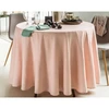 Image de Becquet Nappe de table en polyester rose nude effet froissé - FONTANA 150 x 250 cm