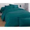 Image de Becquet Housse de couette en flanelle uni LAUREAT, bleu canard 260 x 240 cm