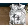 Image de Becquet Housse de Couette réversible en coton blanc - BLACK JUNGLE 140 x 200 cm