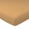 Image de Becquet Drap housse en coton marron caramel - YOUYOU 90 x 190 cm