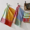 Image de Becquet Lot de 3 torchons ELDORADO bleu 50 x 70 cm