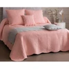 Image de Becquet Plaid BAILLARGUES rose clair en coton 150 x 150 cm