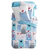 Image de Becquet Housse de couette enfant en coton blanche à motif animalier - MATOU 140 x 200 cm