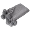 Image de Becquet Plaid à POMPONS 125 x 150 cm gris 125 x 150 cm