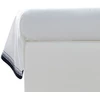 Image de Becquet Taie de traversin en percale de coton frises brodées CUPTEA bleu marine 43 x 185 cm
