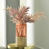 Image de Becquet JACROSE VASE VERRE ET BOIS ROSE SAUMON
