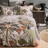 Image de Becquet Taie d'oreiller coton réversible blanc motif tropical multicolore - Collection EGYPTIEN 63 x 63 cm