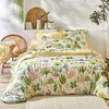 Image de Becquet Drap plat en coton écru motif tropical multicolore - VITAMINE 270 x 300 cm