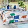 Image de Becquet Couette chaude en polyester DÉCO DOUBLE FACE motif graphique 140 x 200 cm