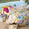 Image de Becquet Housse de couette coton écru graphique multicolore réversible - ROMY 260 x 240 cm