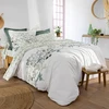 Image de Becquet Taie d'oreiller percale de coton blanche florale verte - VERONIKA 50 x 70 cm