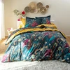 Image de Becquet Housse de couette réversible en percale de coton vert foncé à motif tropical - DR. MAGNIFIQUE 200 x 200 cm