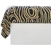 Image de Becquet Taie de traversin en flanelle noir charbon à motif graphique effet bois beige - TOPO 43 x 185 cm