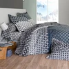 Image de Becquet Housse de couette réversible en flanelle à micro motifs gris - THIBAULT 240 x 220 cm