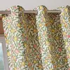 Image de Becquet Rideau en coton floral tropical, RID.CAPRI Rideau L135xH260 jaune 135 x 240 cm