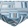 Image de Becquet Drap housse en coton bleu grisé - LIVIO 140 x 190 cm