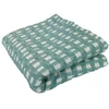 Image de Becquet Plaid tissé jacquard MORGANS - Bleu aqua 150 x 150 cm