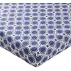 Image de Becquet Drap-housse en coton bleu marine à motif géométrique - AFRO GEO 90 x 190 cm