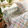 Image de Becquet Drap plat en coton blanc à carreaux - PARADIS 180 x 290 cm