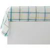Image de Becquet Taie de traversin en coton blanche à carreaux - PARADIS 43 x 185 cm