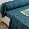 Image de Becquet Drap plat en polycoton bleu - CUZCO 270 x 300 cm