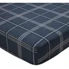 Image de Becquet Drap-housse en percale de coton bleu marine à carreaux - CHRISTOPHE 140 x 190 cm