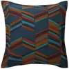Image de Becquet Taie d'oreiller volant carrée JEUX GRAPHIQUES style chevrons, multicolore 63 x 63 cm