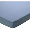 Image de Becquet Drap-housse en coton bleu grisé à rayures - VOILIERS 140 x 190 cm