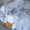 Image de Becquet Drap plat en coton SEA SHELLS fond marins bleu 240 x 300 cm