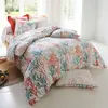 Image de Becquet Housse de couette réversible en percale de coton écru - CORAL REEF 240 x 220 cm