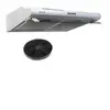 Image de - hotte casquette / visière 60 cm blanche - 240 m3/h - 100 watts - filtre inclus